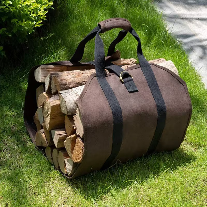 Sac de rangement de bois de chauffage de grande capacité