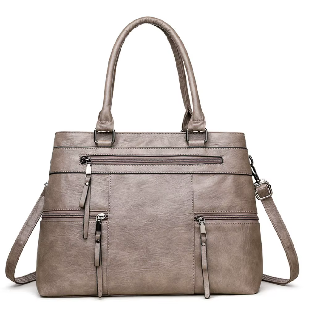 Nouveau sac à bandoulière grande capacité sac sous les bras en cuir souple couleur unie sac Boston sac à bandoulière femme croix maman sac Boston sac