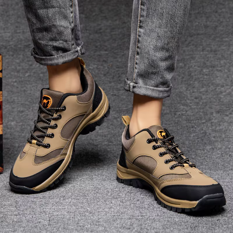 Oulylan Sports de plein air chaussures d'escalade pour hommes résistant à l'usure à lacets baskets mâle décontracté