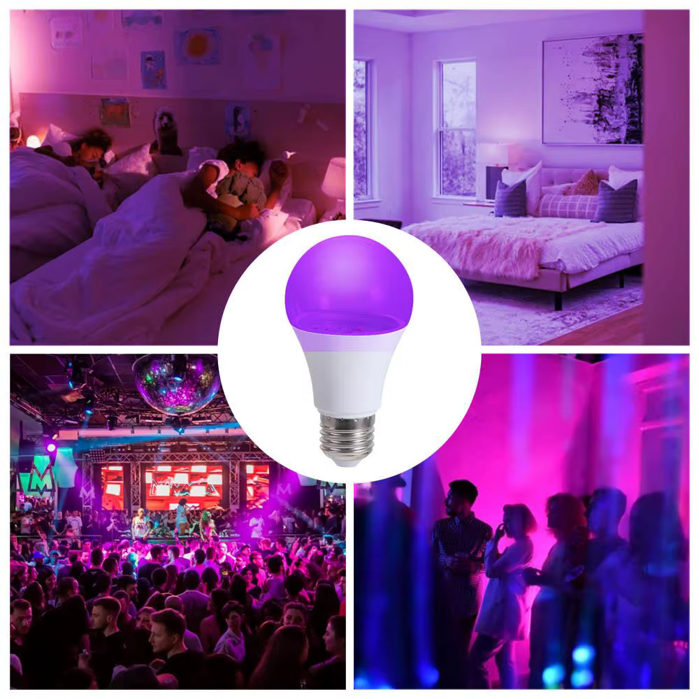 Lumière noire lampe ultraviolette UV violet ampoule atmosphère E27 UV ampoules 10W 360 lueur