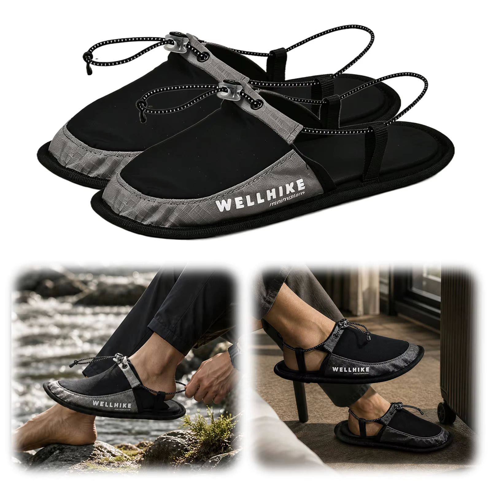 Chaussures de camping ultralégères pour hommes et femmes, pantoufles de camping à séchage rapide, pantoufles de plage pour le yoga, la randonnée en rivière, le lac et le kayak