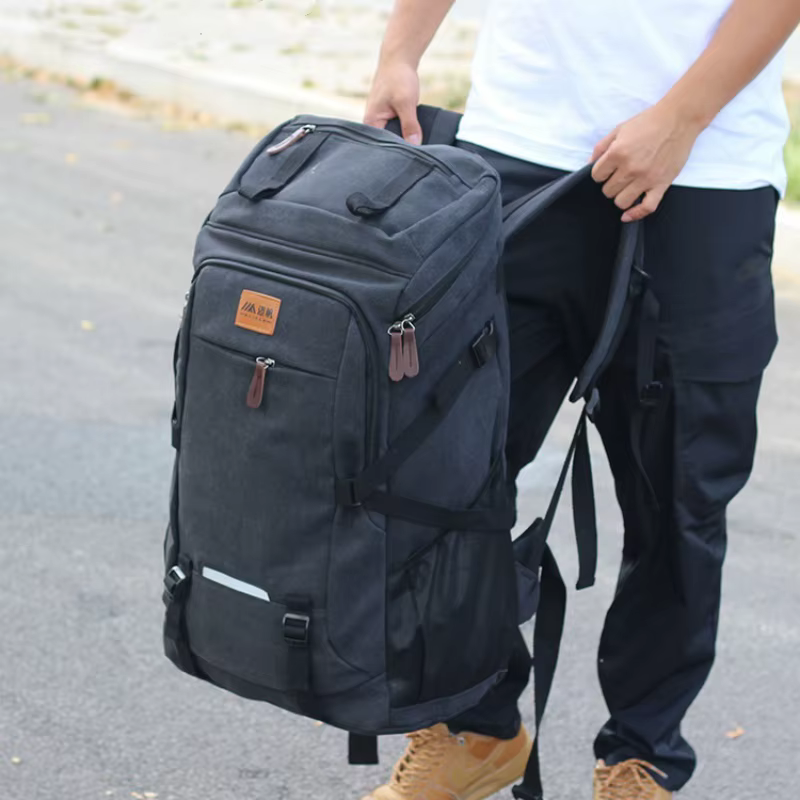 Sac à Dos de Voyage en Toile de Grande Capacité, Décontracté, dehors, Randonnée en Plein Air, Camping, Voyage d'Affaires, Bagage