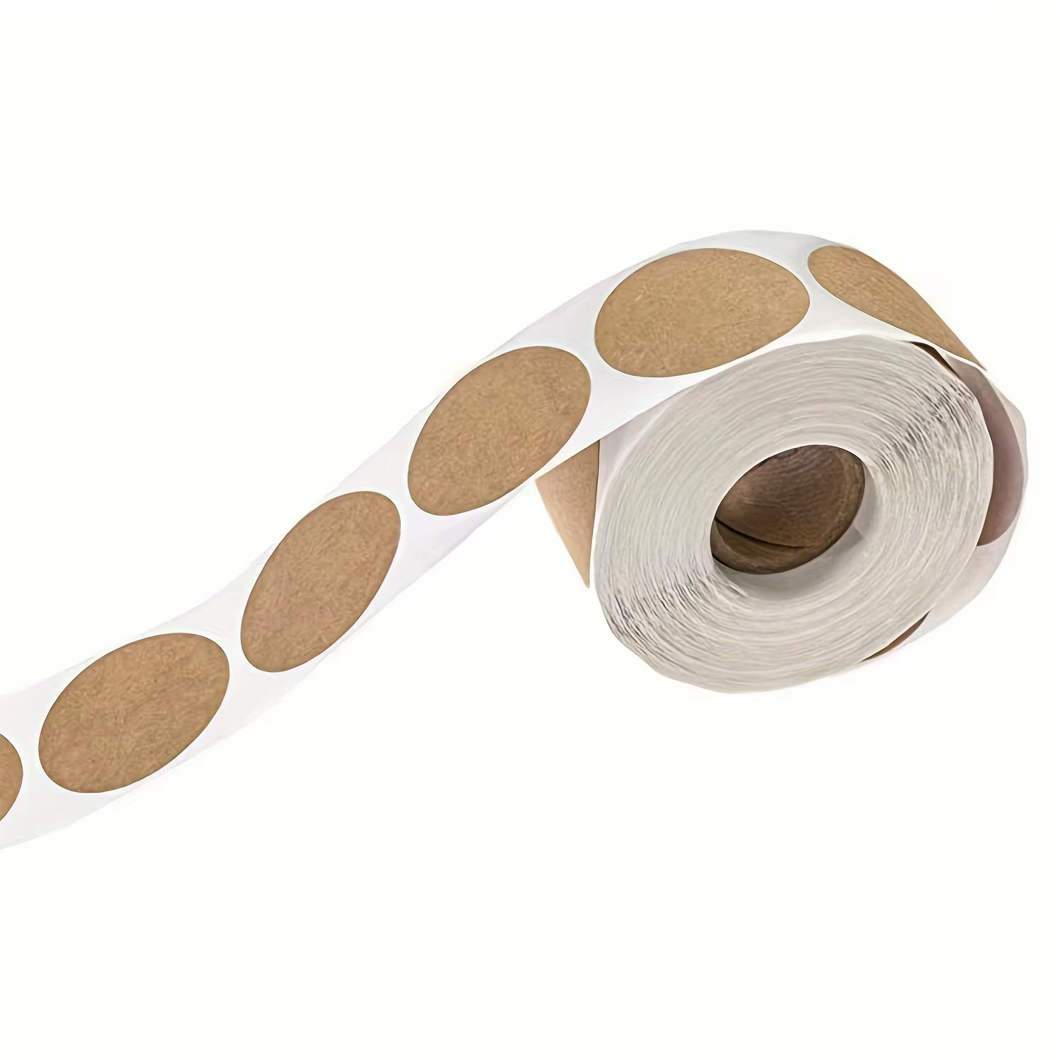 500 pièces/1 rouleau, étiquettes autocollantes rondes kraft en papier