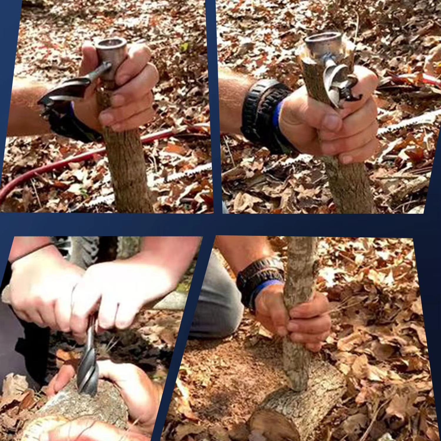 Bushcraft m.com ger-Perceuse à main de survie en plein air, outil d'équipement de survie, sports de plein air, artisanat de la jungle, accessoires de camping