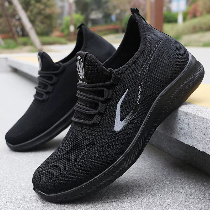 Chaussures de course décontractées pour hommes 2025 en polyuréthane TEMU, respirantes, style coréen, coupe basse, bout rond, talon plat, à enfiler