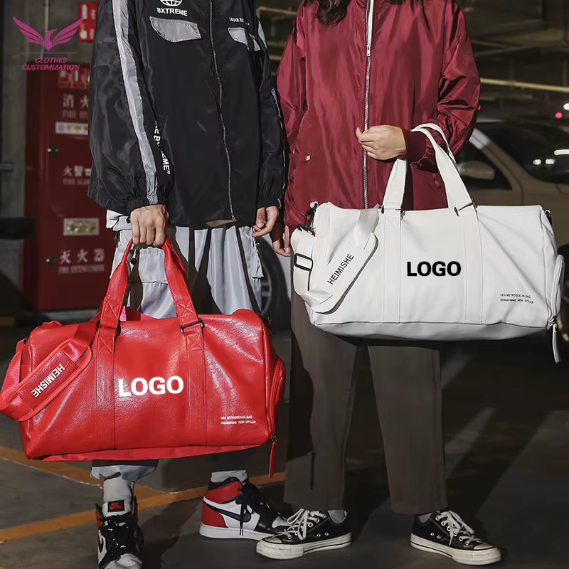 Sac de sport pour hommes logo personnalisé grand sac à main de Fitness sec et humide sac