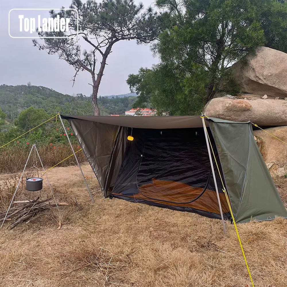 Tente Bushcraft Style boulanger Camping en plein air multifonction abri