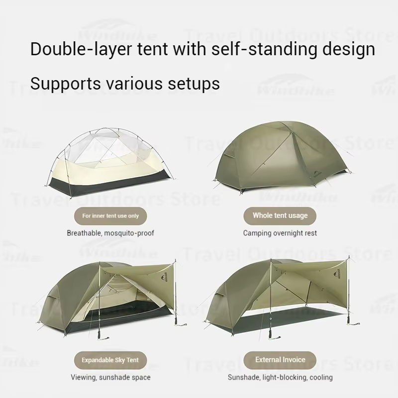 Tente de randonnée légère Mongar Naturehike pour 2/3 personnes