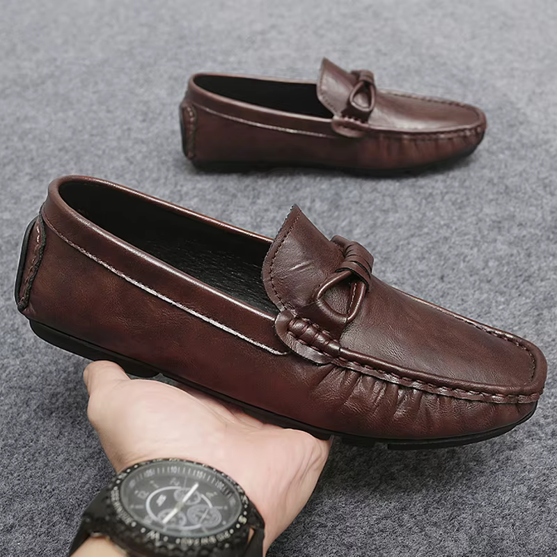 Mocassins respirants en cuir faits à la main