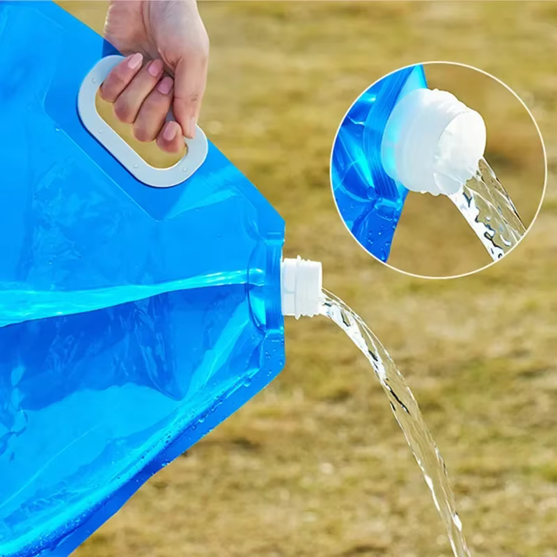 5/10L Camping sac à eau Portable pliant seau d'eau grand récipient