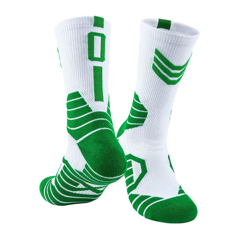 Tatum vert blanc BOS joueur de basket-ball étoile épais Sport équipage homme chaussettes numéro numérique No0 zéro Point garde Golden State équipe américaine