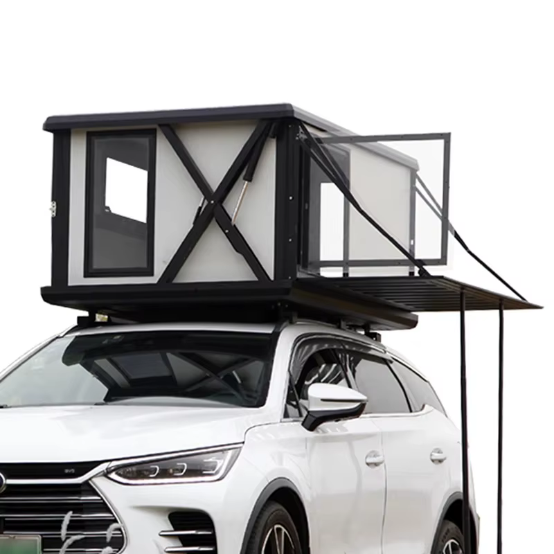 Tente de toit rigide tout-terrain en aluminium avec système de levage électrique