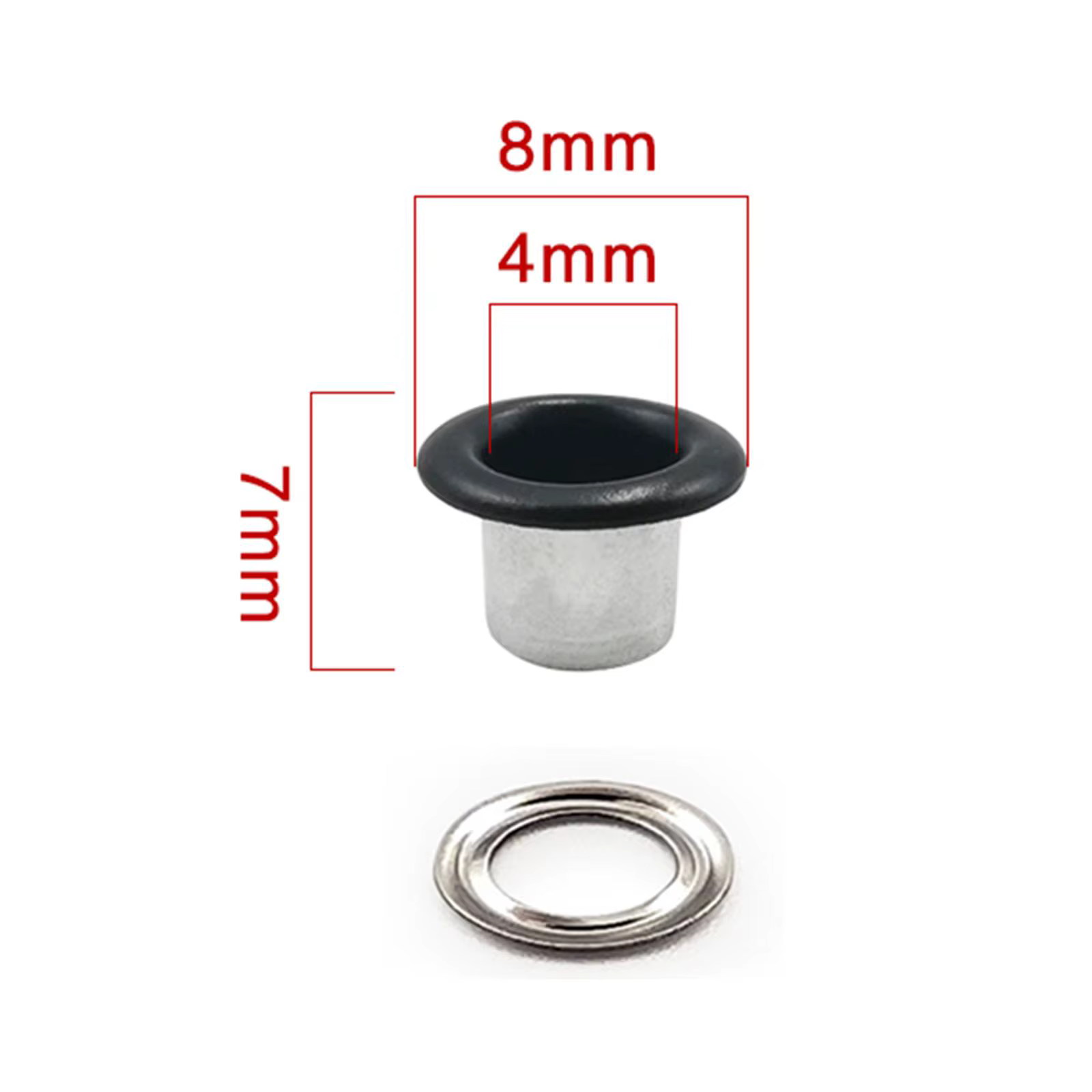 Lot de 100 œillets métalliques en forme de N, accessoires de couture minuscules pour l'artisanat du cuir