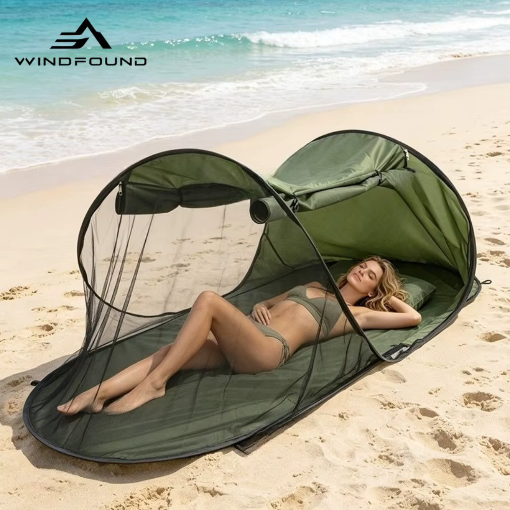 Une tente de camping portable pour une personne avec protection anti-moustiques