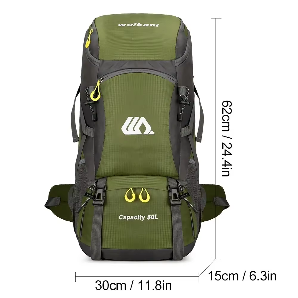 Haute capacité multifonctionnel randonnée sac à dos hommes Sport de plein air voyage sac à dos femmes 50L