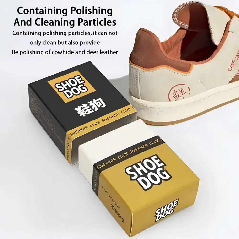 Gomme Nettoyante Portable pour Chaussures en Cuir et Daim – Éliminateur de Taches et Redonneur de Brillance pour Baskets Blanches