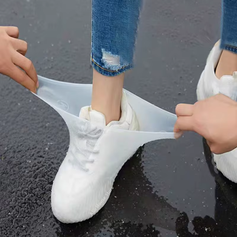 Couvre-chaussures imperméables d'extérieur, couvre-chaussures en latex pour adultes, portables, antidérapants, résistants à l'usure, pour la pluie et la neige