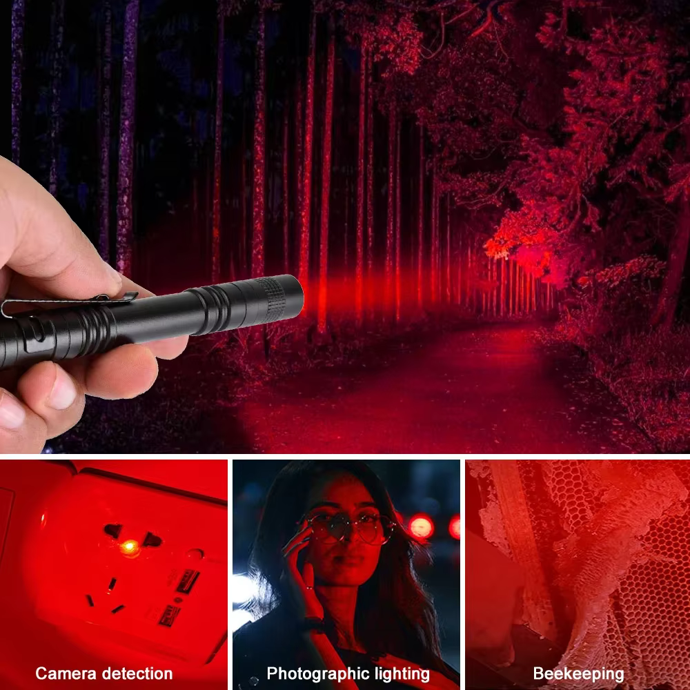 Lampe de poche à lumière rouge
