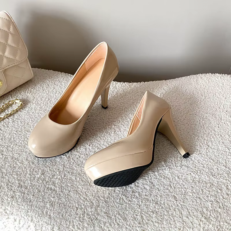 Chaussures simples pour femmes, style coréen tendance, nouvelle collection 2025, à talon haut, bout pointu, plateforme imperméable, talon fin, pour mariage et cérémonie