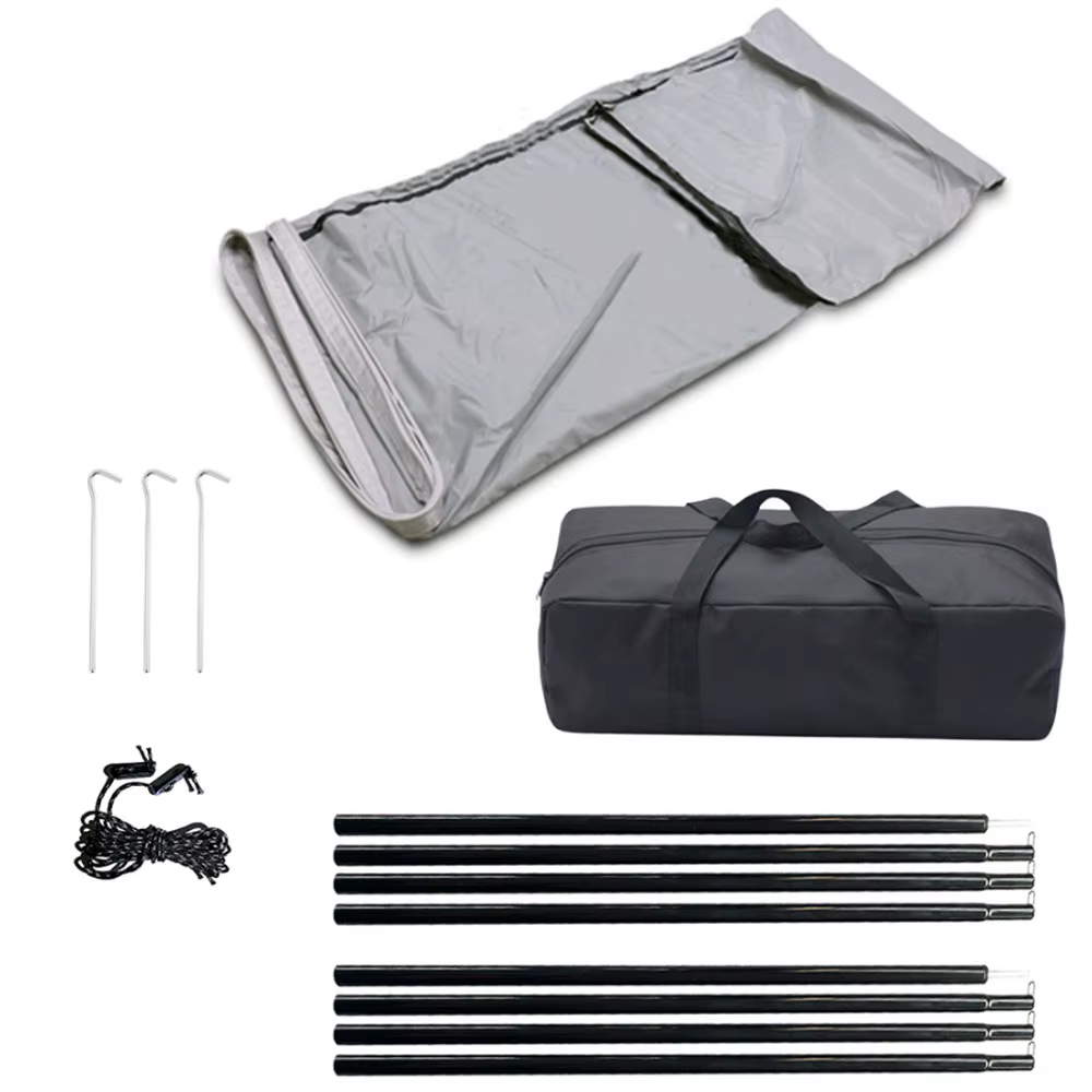 Ensemble de tente de camping pour camping-car, auvent de protection solaire pour camping-car, tente latérale pour caravane, tente extérieure 3x2,4m avec sac de rangement pour accessoires de caravane