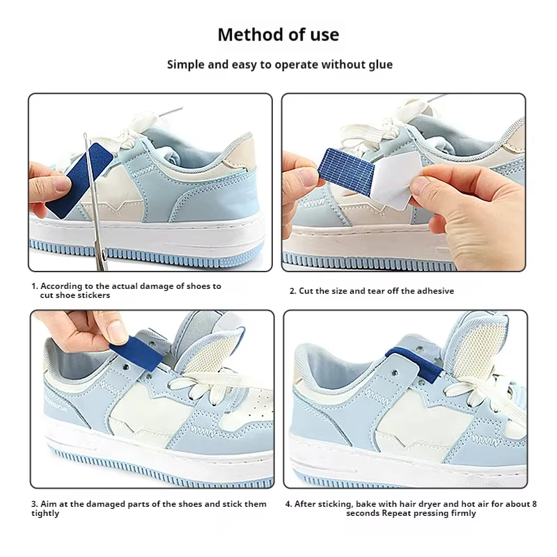 6 patchs de réparation pour chaussures de sport