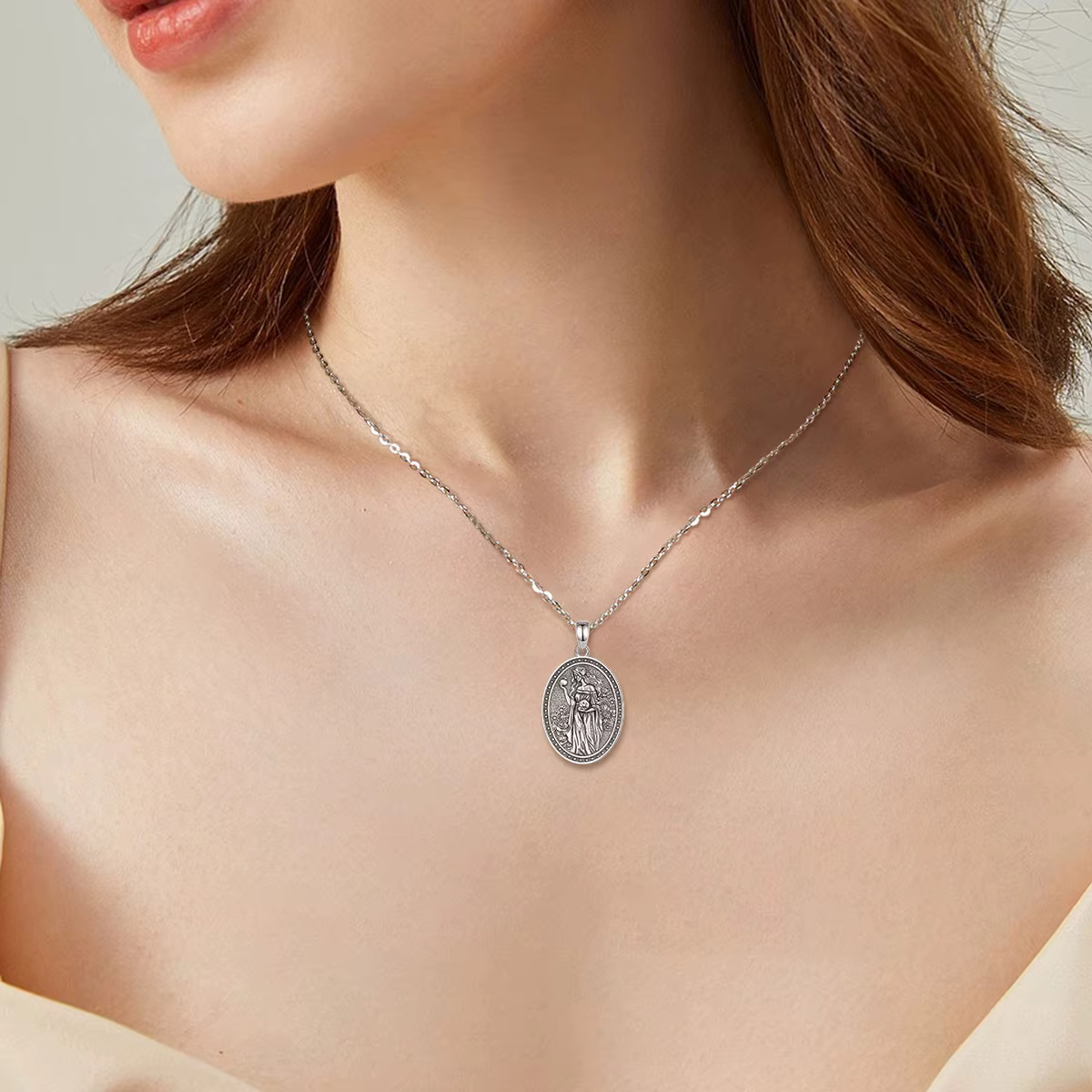 Eudora 925 argent Sterling déesse sombre Persephone collier grenade crâne pendentif mythologie grecque Wicca bijoux femmes cadeau