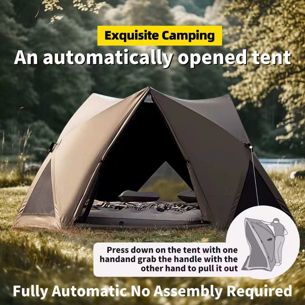 Tente de camping pliable portable