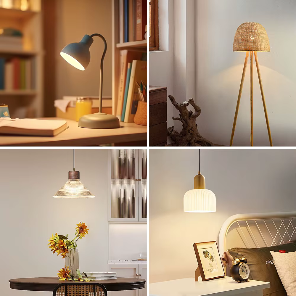 Ampoules de remplacement LED Globe en verre transparent E12 E14, ampoules Globe Edison pour intérieur et extérieur 1.5W 110V 220V 230V, lampes blanches chaudes