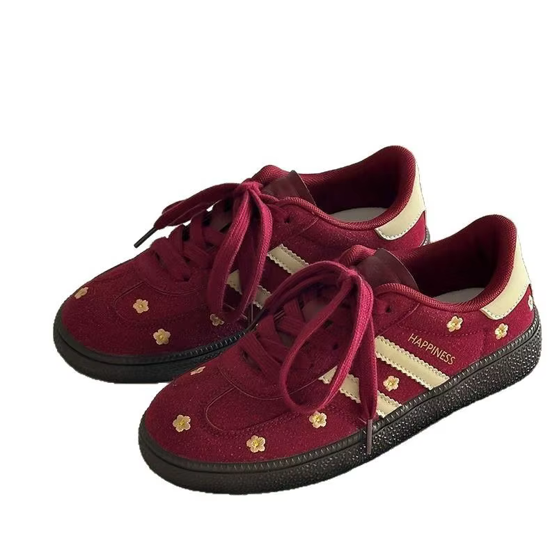 Baskets légères en cuir PU pour femmes, chaussures décontractées à la mode, chaussures Forrest Gump pour l'extérieur, chaussures d'entraînement de Tennis, chaussures vulcanisées à lacets