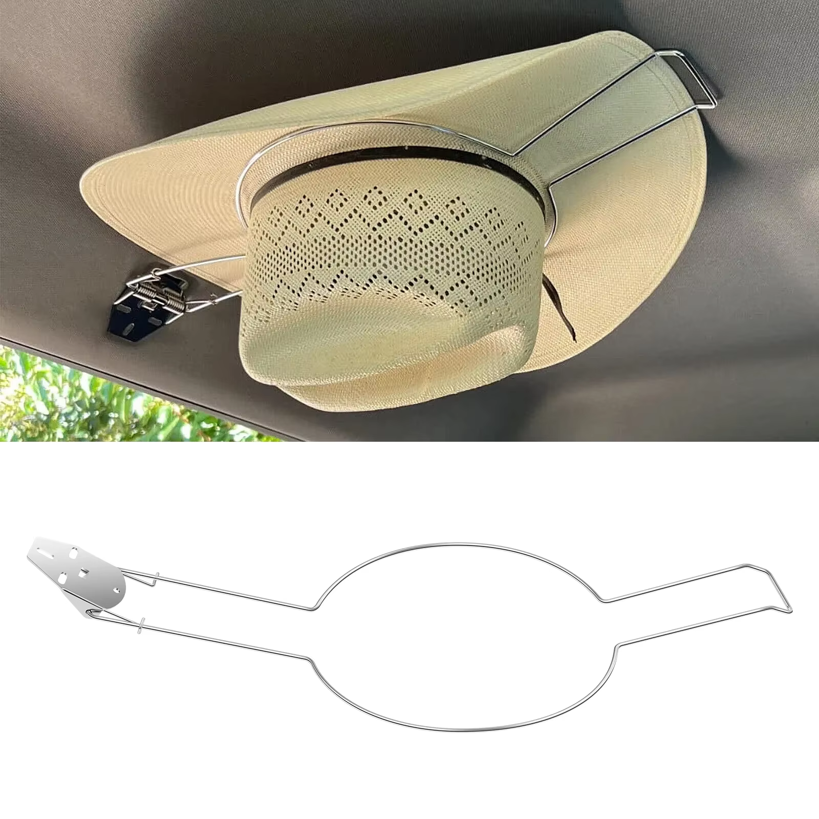 Porte-chapeau de Cowboy de voiture en acier inoxydable