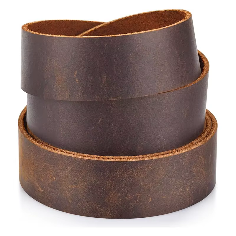 Cuir véritable, grain supérieur, bande de cuir de bétail de style vintage, cuir de cheval fou, bricolage fait à la main, 1,8 mm d'épaisseur, ciré huileux L