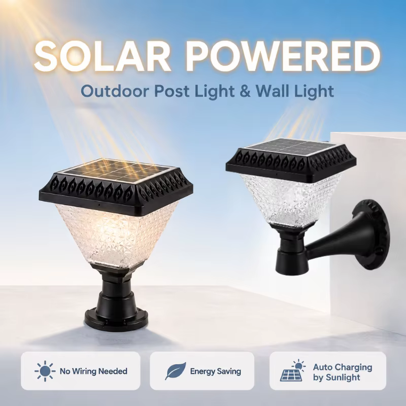 Lampe solaire murale pour poteau, 4 couleurs changeantes, télécommande, marche/arrêt automatique, étanche IP65, éclairage extérieur pour porche, jardin, clôture