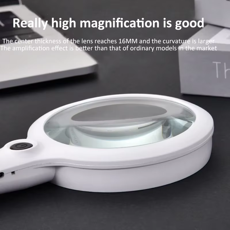 Loupe portative 10/15/30X, loupe éclairée Rechargeable avec 3 Modes d'éclairage, loupe Portable pour la lecture et la réparation