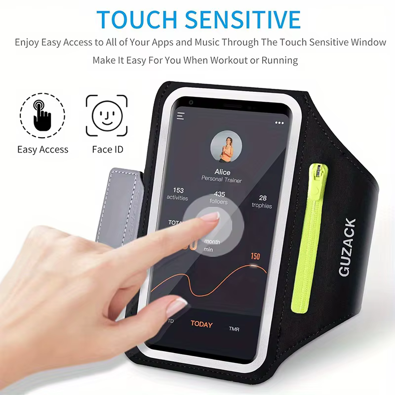 GUZACK 7.0 grands sacs de course antichute hommes femmes Sports de plein air Fitness écran tactile brassard pochette bracelet pour iPhone Samsung