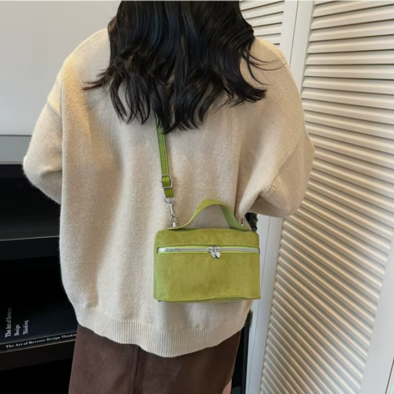 Sac à bandoulière rétro en daim pour femmes, sacoche polyvalente pour les déplacements et les déplacements, Texture élégante, sac à poignée Simple