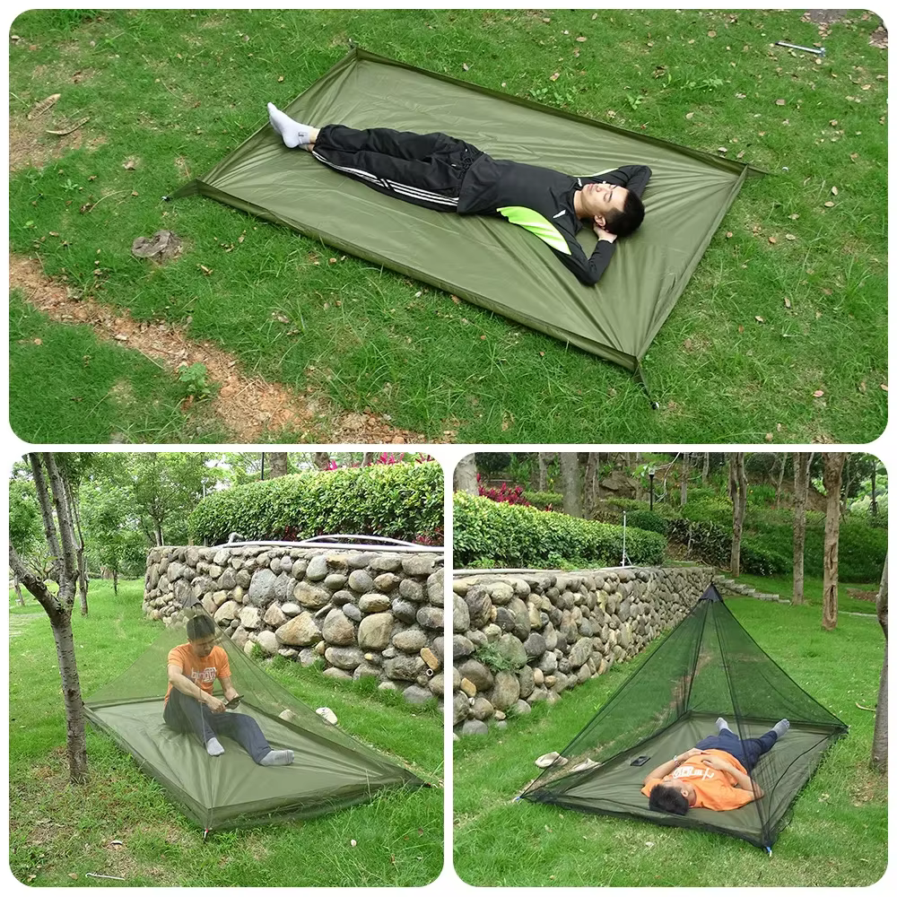 Tente de moustiquaire de Camping en maille pyramidale