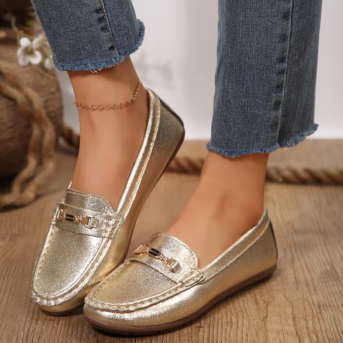 Chaussures confortables à semelle plate et souple pour femmes