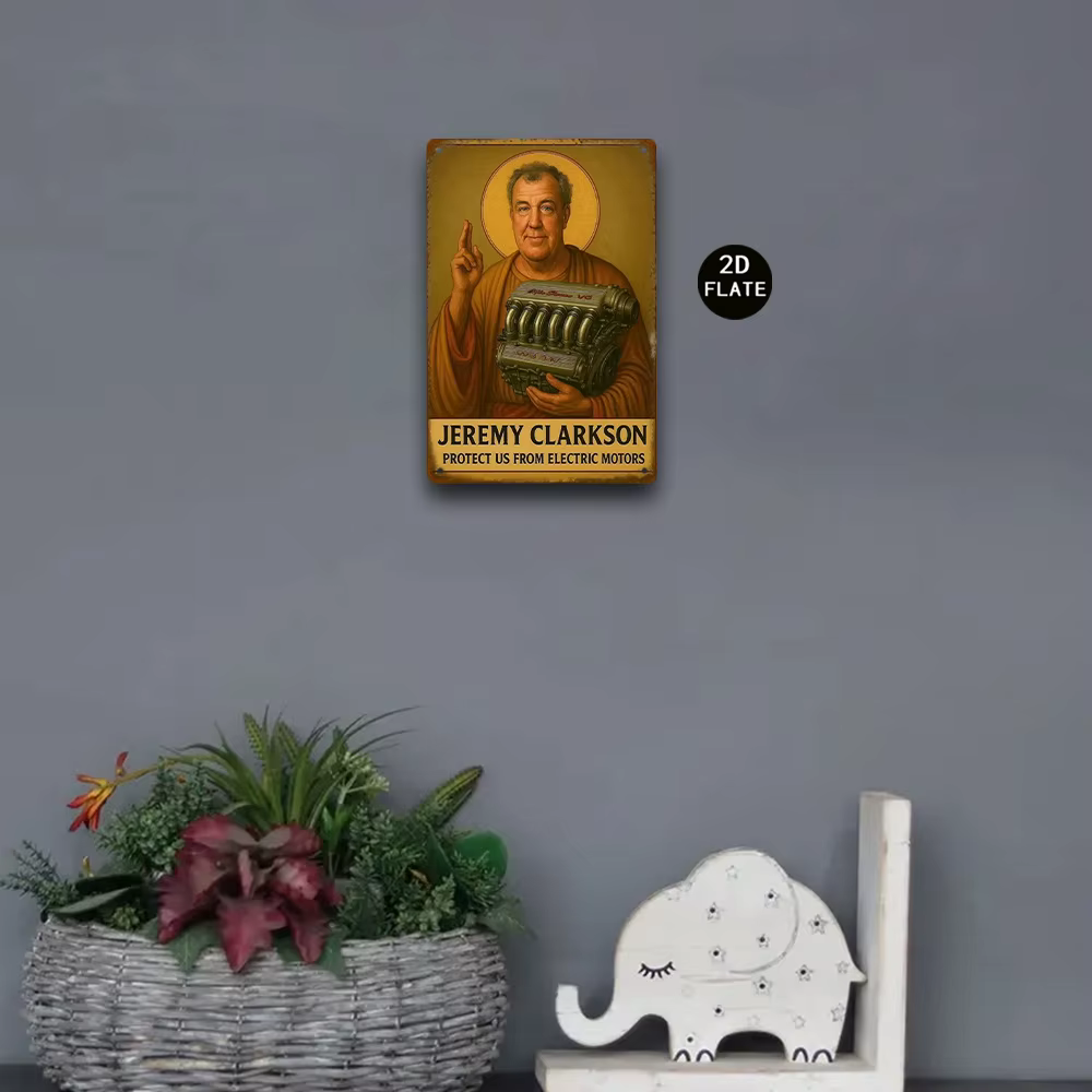 Affiche en métal de voiture de course Vintage Jeremy Clarkson, 1 pièce, décor de Garage robuste avec Design inspiré de l'équipement supérieur