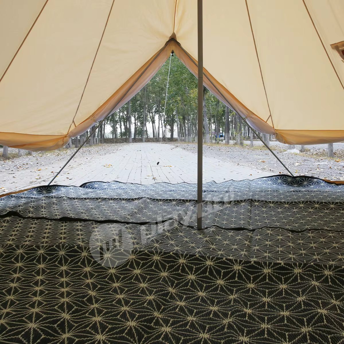 Tapis de sol de luxe en toile de coton imperméable de 5 m pour tente cloche – Offre spéciale pour le glamping