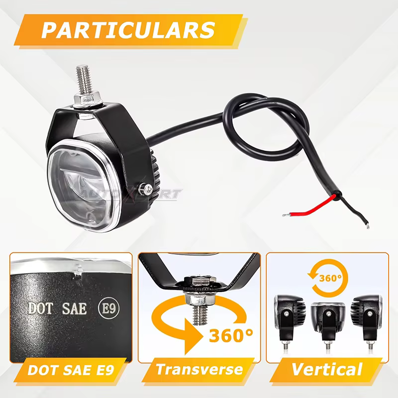 Mini lampe de sécurité LED pour chariot élévateur, lumière d'avertissement rouge en forme de U, DC 12V-100V 48V 24V 8W, lumière de danger pour chariot élévateur pour la visibilité sur le chantier