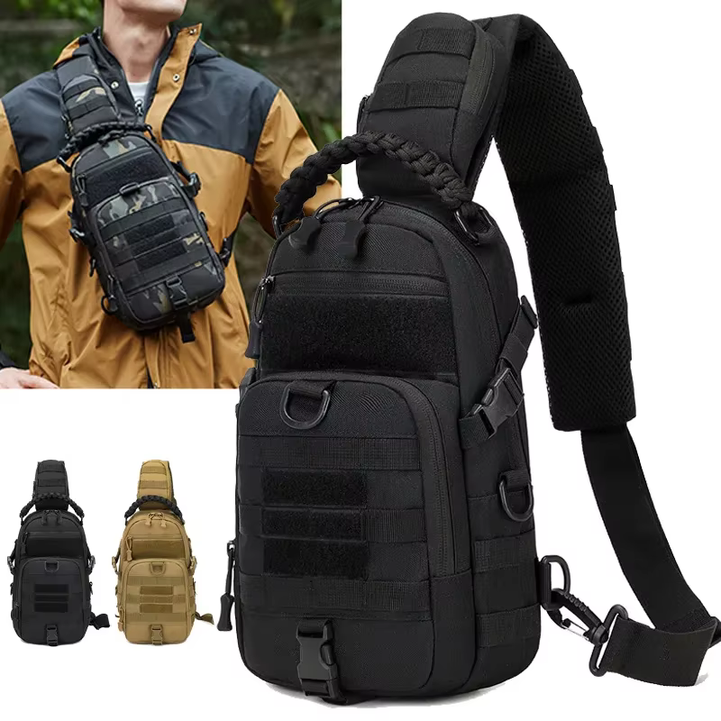 Sac de poitrine de Camping sac à dos tactique pour hommes sport épaule randonnée en plein air escalade cyclisme pêche MOLLE Sling EDC Fanny Pack