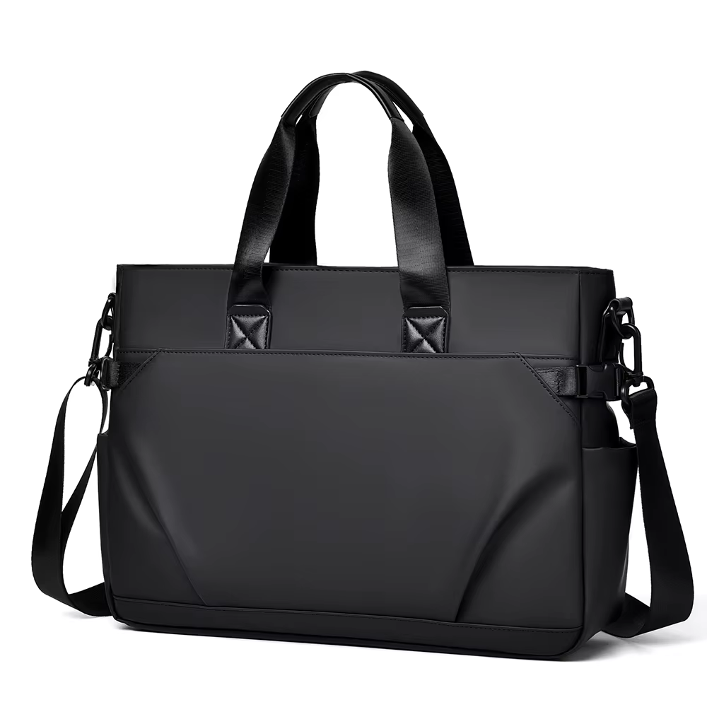 Sac à main d'affaires pour hommes, grande capacité, mallette de rangement pour ordinateur de 15.6 pouces, peut être inséré dans le chariot, sac de banlieue multicolore