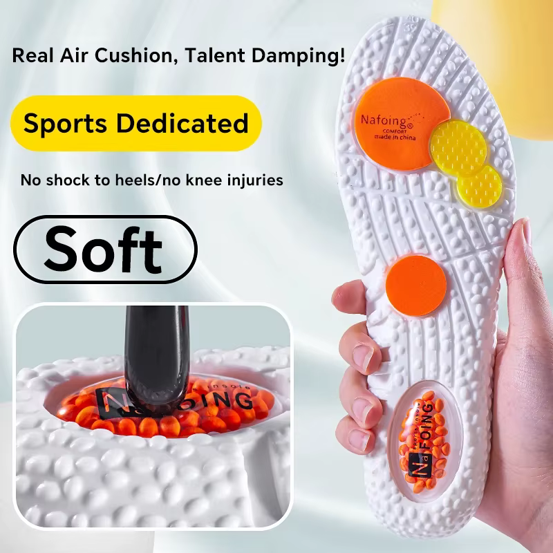 1 paire de semelles intérieures de sport à coussin d'air, semelles intérieures EVA pour soutien de la voûte plantaire, semelles de course à absorption des chocs, semelles souples et confortables, 1 pa