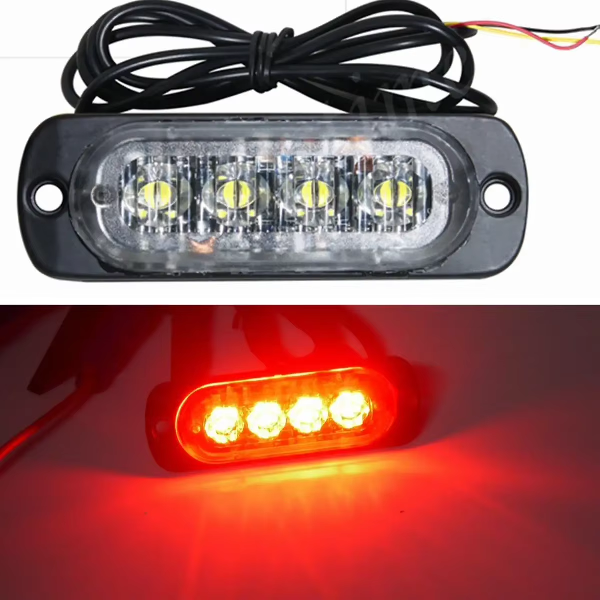 Lumière stroboscopique à 4LED pour voiture