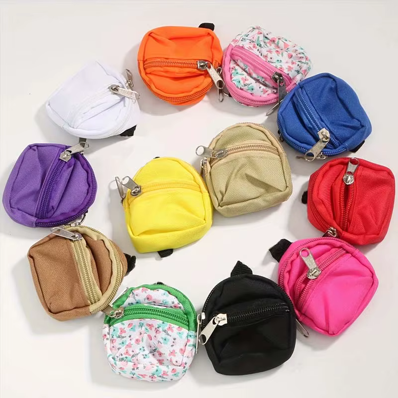 Mini sac à dos mignon adapté aux poupées Labubu 15/17, poupées en coton de 10cm et sac à dos BJD 6/1, accessoires de décoration de poupée Labubu