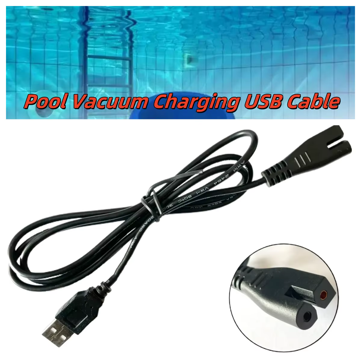 Câble USB de chargement sous vide pour piscine, 1 pièce, accessoires de remplacement pour Intex / Lay-Z-Spa
