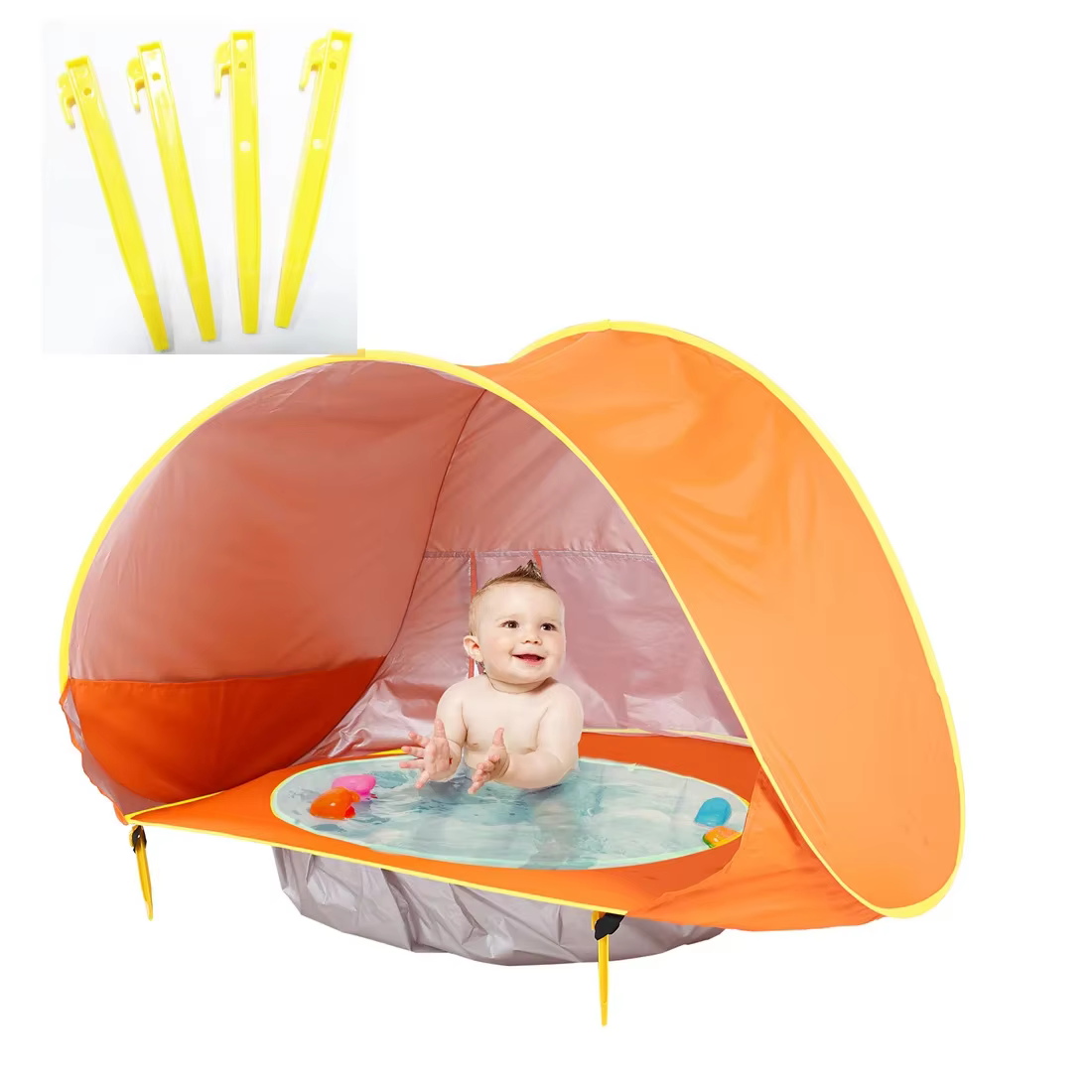 Tente de plage pour bébé, ombre Portable, Protection UV, abri solaire pour nourrissons, jouets d'extérieur, piscine pour enfants, maison de jeu, jouets