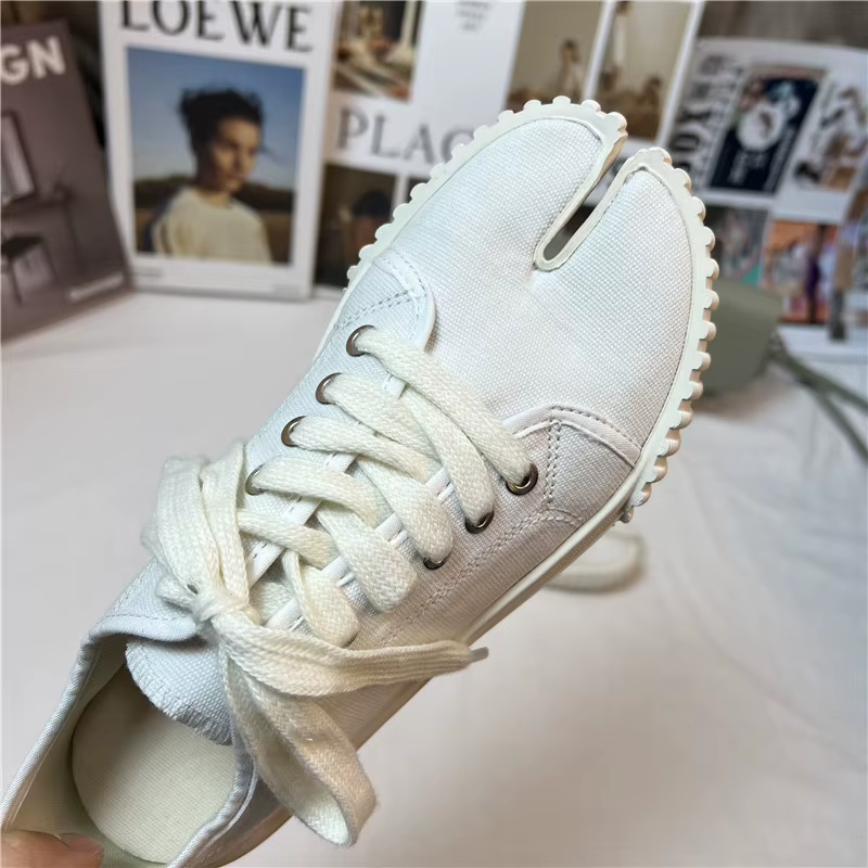 Nouvelles chaussures en toile pour femmes, style japonais, à bout fendu, décontractées, confortables, baskets de créateur, Zapatos Mujer