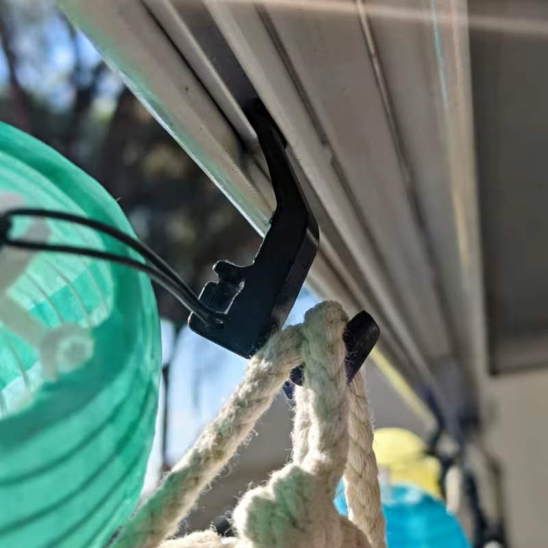 Crochets pour rails pare-soleil Thule Omnistor 9200/9300, supports de lumières décoratives pour camping en extérieur, clips pour accessoires de camping-car et motorhome