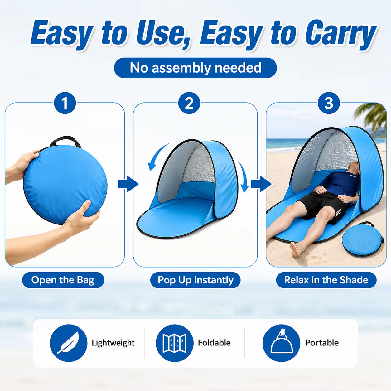 Tente de protection solaire portable